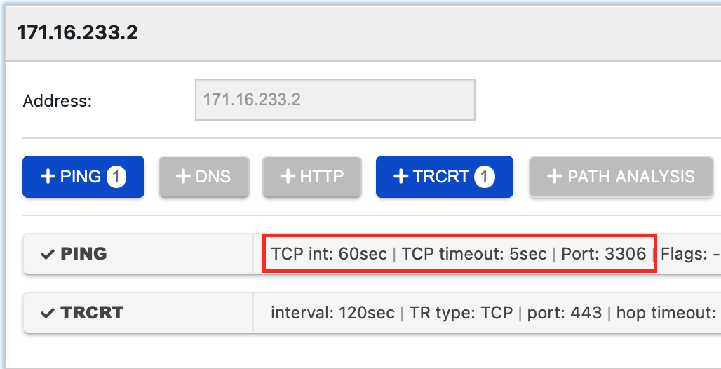 TCP testing